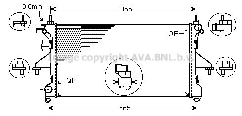 AVA QUALITY COOLING Радиатор, охлаждение двигателя FT2398